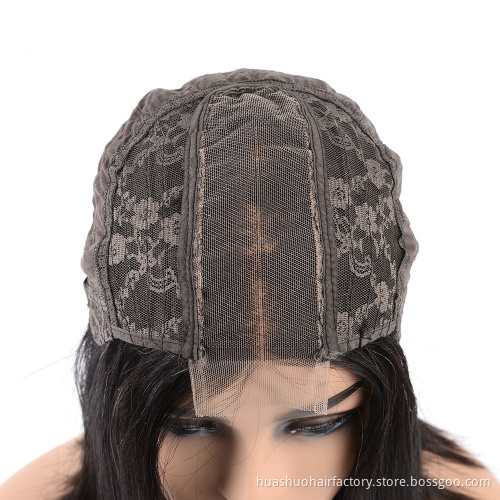Huashuo Highest Discounts 100% Brazilian Pre-Plucked Hairline Factory Kim K Natural Long 2X6 Deep Parting Lace Closure Wigs